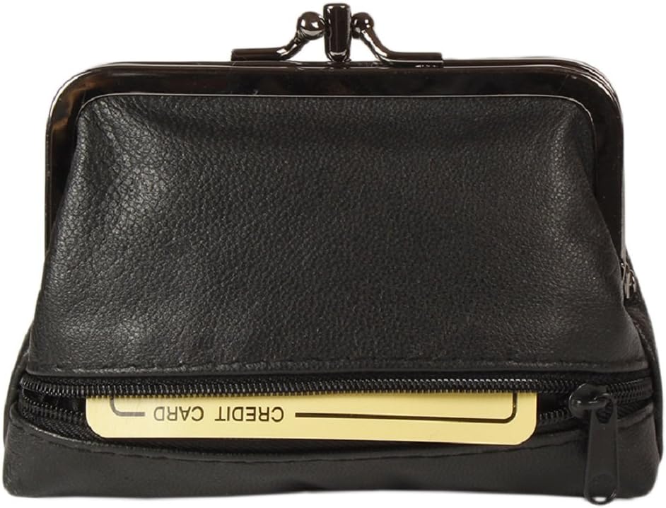 Lorenz Medium Leather Triple Framed Coin Purse - Black - Image 5