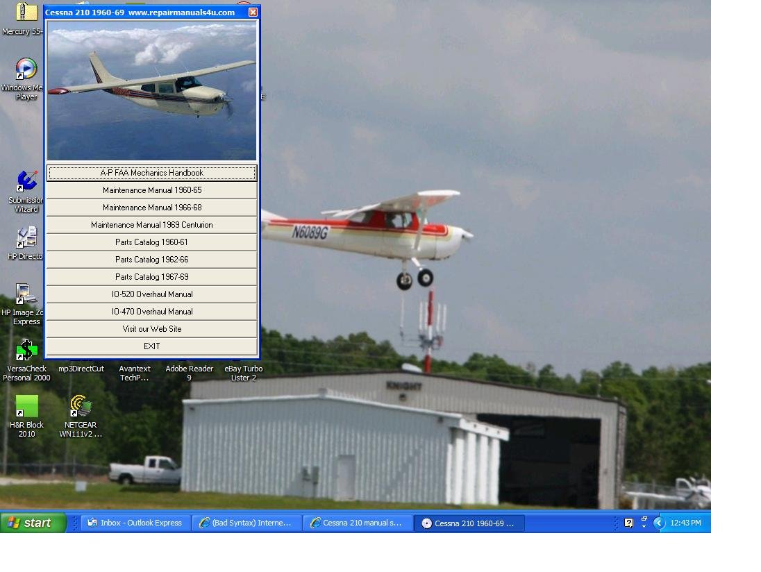 Amazon.com : Cessna P210 Maintenance Service Manual Set + Engine 1985 -  1986 :