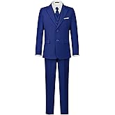 Saruit Boys' Formal Suits Set Dresswear Tuxedo Suit Adjustable Waist with Suspenders Teen Boy Dress Clothes