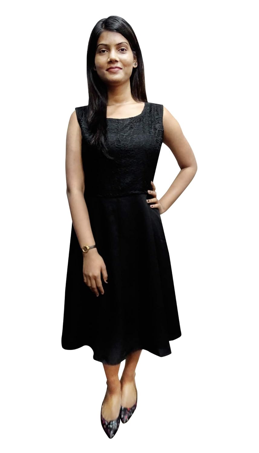 black formal dress midi