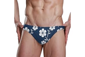 CHIC HOUSES Men's Sexy Bikini Swimsuit Swimwear Quick Dry Print Briefs