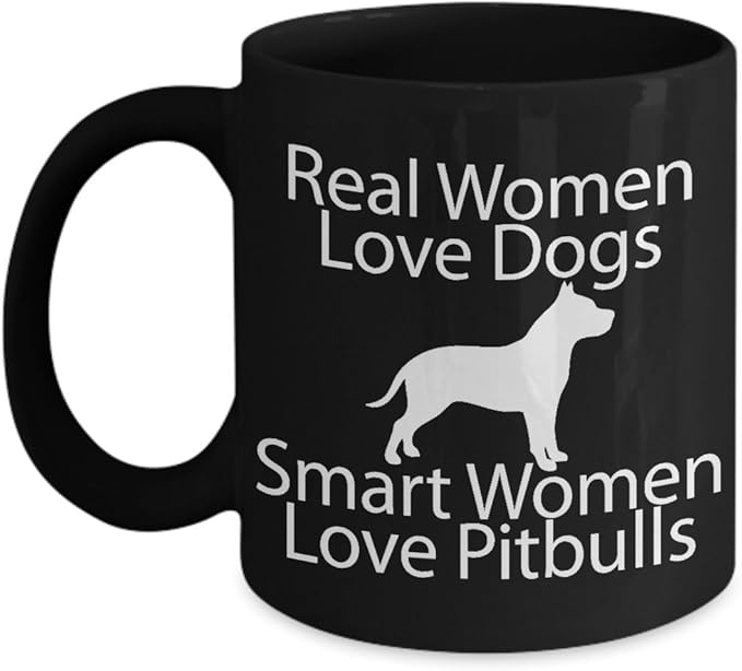 Black Real Women Love Dogs Smart Women Love Pitbulls Gift