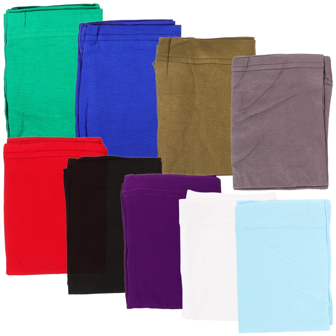 Lurrose 9 Pcs Elastic Spandex Dreadlock Caps Set Multi-Use Unisex Tube Head Wraps for Braids and Long Hair Soft Non-Slip Hair Bands for Sleeping Sports Yoga and Daily Activities