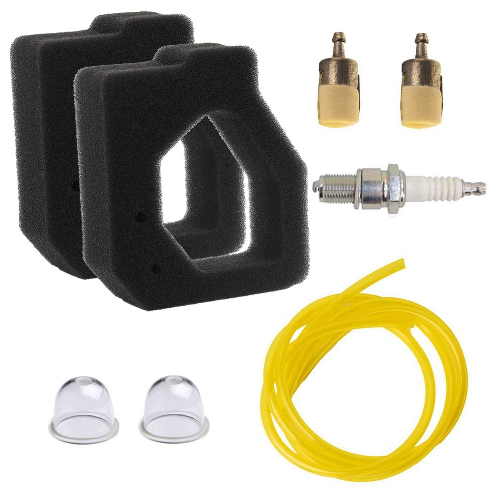 HIFROM Replacement Fuel Filter Line Air Filter Primer Bulb with Splar Plug for Honda GX25 GX25N GX25NT FG110 FG110K1 Engine Tiller Part 17211-Z0H-800