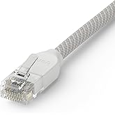 Amazon eero CAT6a Ethernet cable - Supports 10 gigabit+ speeds, 3 foot, 1-pack, Arctic White