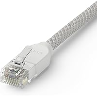 Amazon eero CAT6a Ethernet cable - Supports 10 gigabit+ speeds, 3 foot, 1-pack, Arctic White