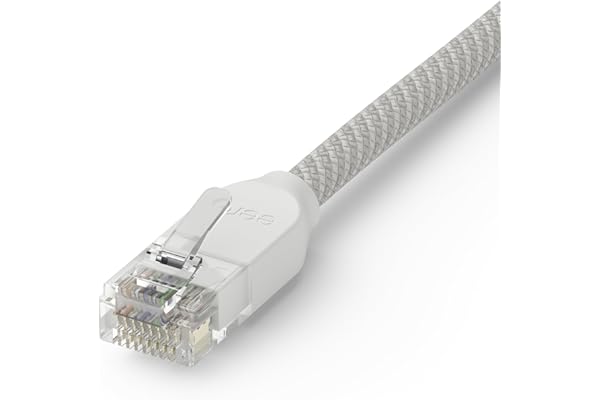 Amazon eero CAT6a Ethernet cable - Supports 10 gigabit+ speeds, 3 foot, 1-pack, Arctic White