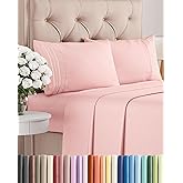 Full Size 4 Piece Sheet Set - Comfy Breathable & Cooling Bed Sheets Set - Hotel Luxury Bedding for Women, Men, Kids, Teens, Boys & Girls - Deep Pockets, Ultra-Soft, Wrinkle Free - Oeko-Tex - Baby Pink