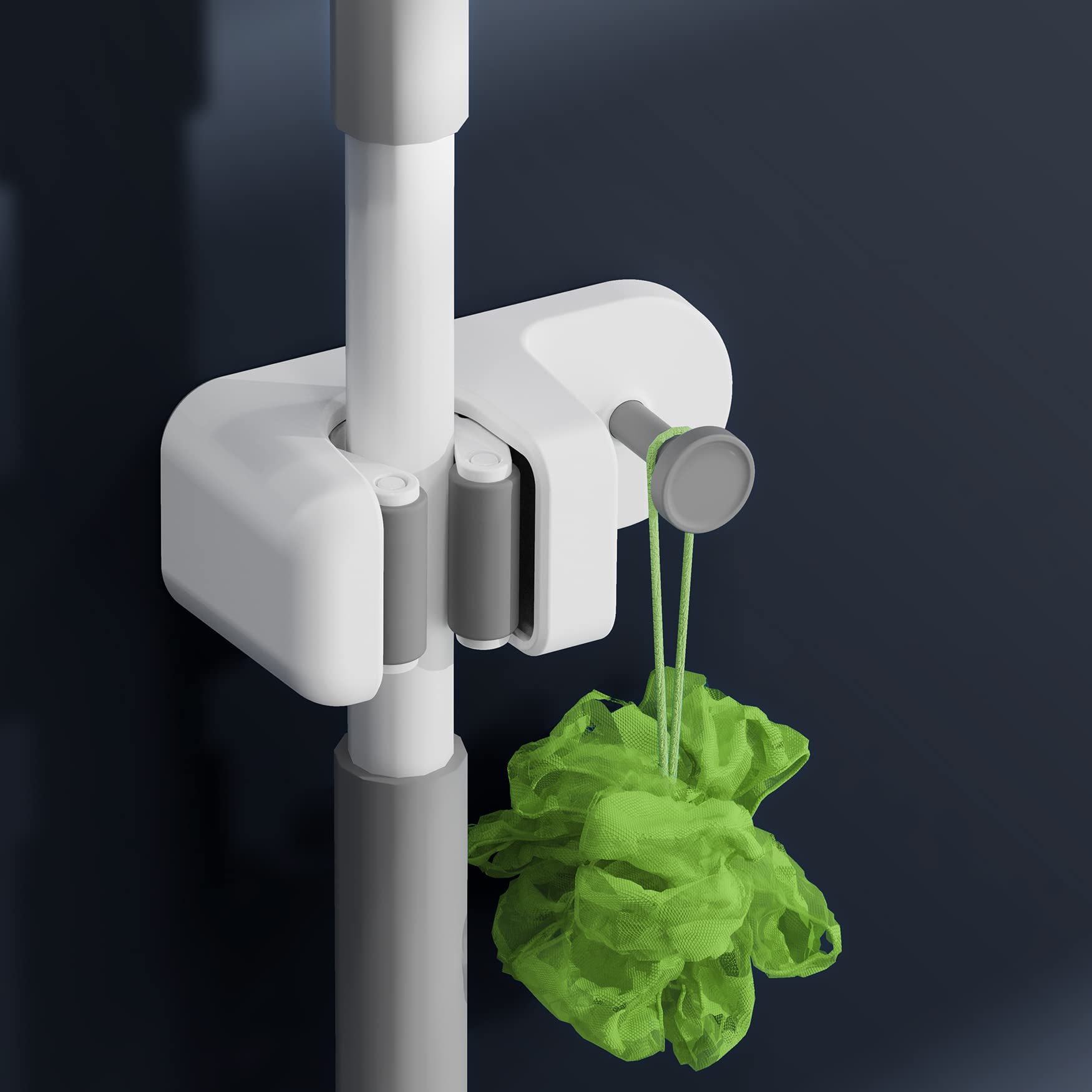 CORNERIA Broom Mop Holder Tidy Organizer, Wall Mounted Organizer for Brush Mop and Broom Tool Storage - Fit Kitchen, Garage, Garden, Landry, Bathroom Organization and storage