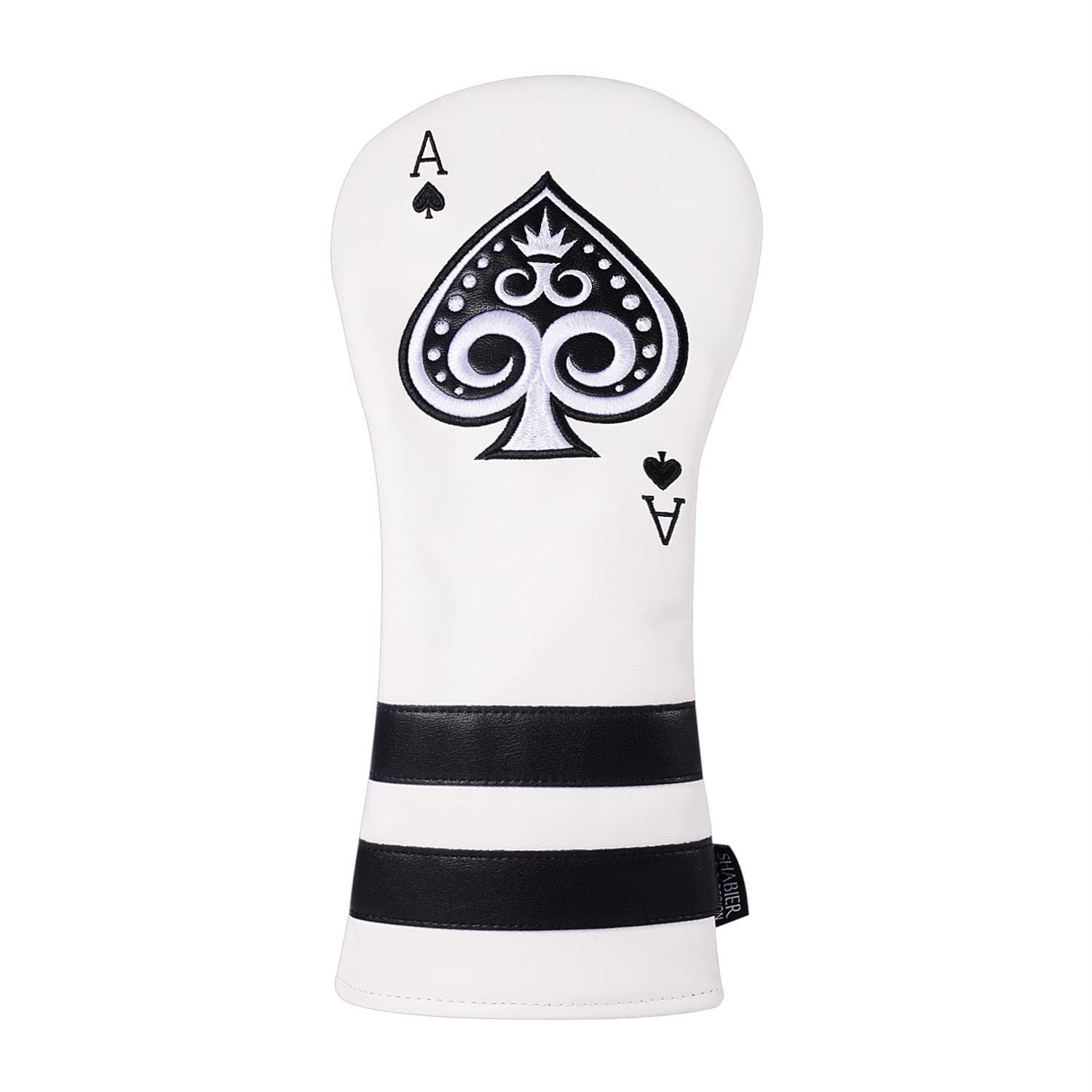 SHABIER Poker Ace Golf Wood Headcover Golf Driver Headcove (White Driver Cover)