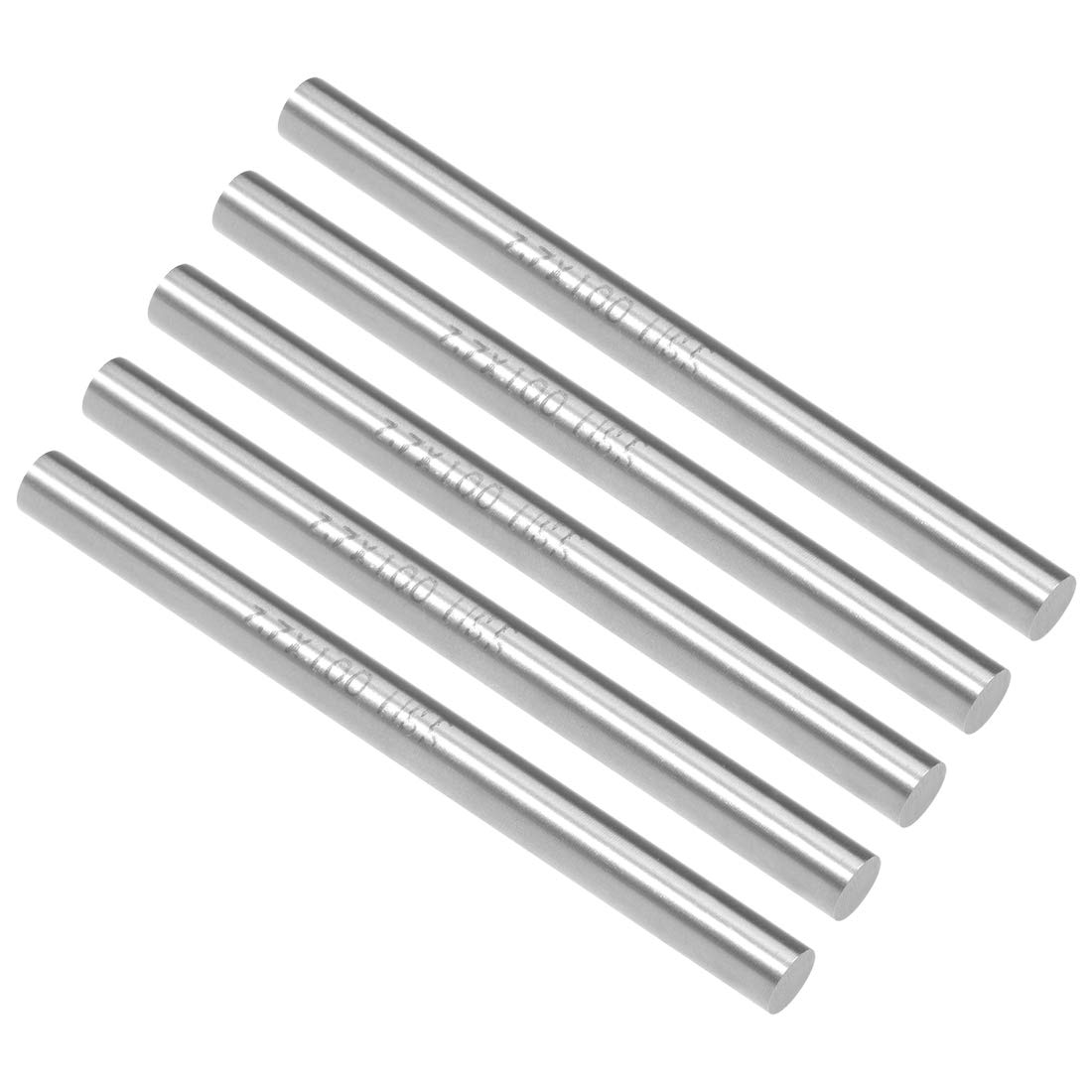 uxcell Round Steel Rod, 7.7mm HSS Lathe Bar Stock Tool 100mm Long, for Shaft Gear Drill Lathes Boring Machine Turning Miniature Axle, Cylindrical Pin DIY Craft Tool, 5pcs
