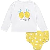 Gerber Baby-Girls Baby Toddler Long Sleeved Rashguard Swim Bathing Suit SetRash Guard Set
