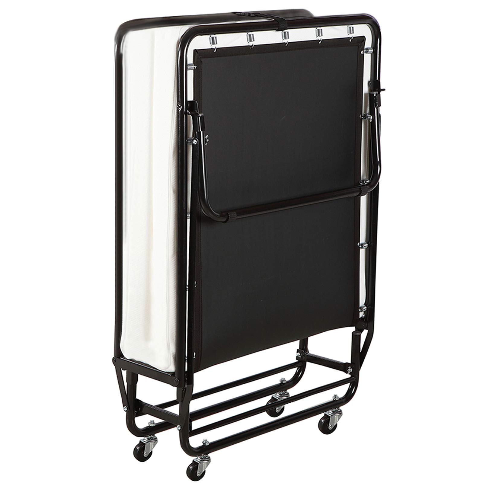Buy Mecor Folding Bed with Mattress, Metal Rollaway Guest Bed for