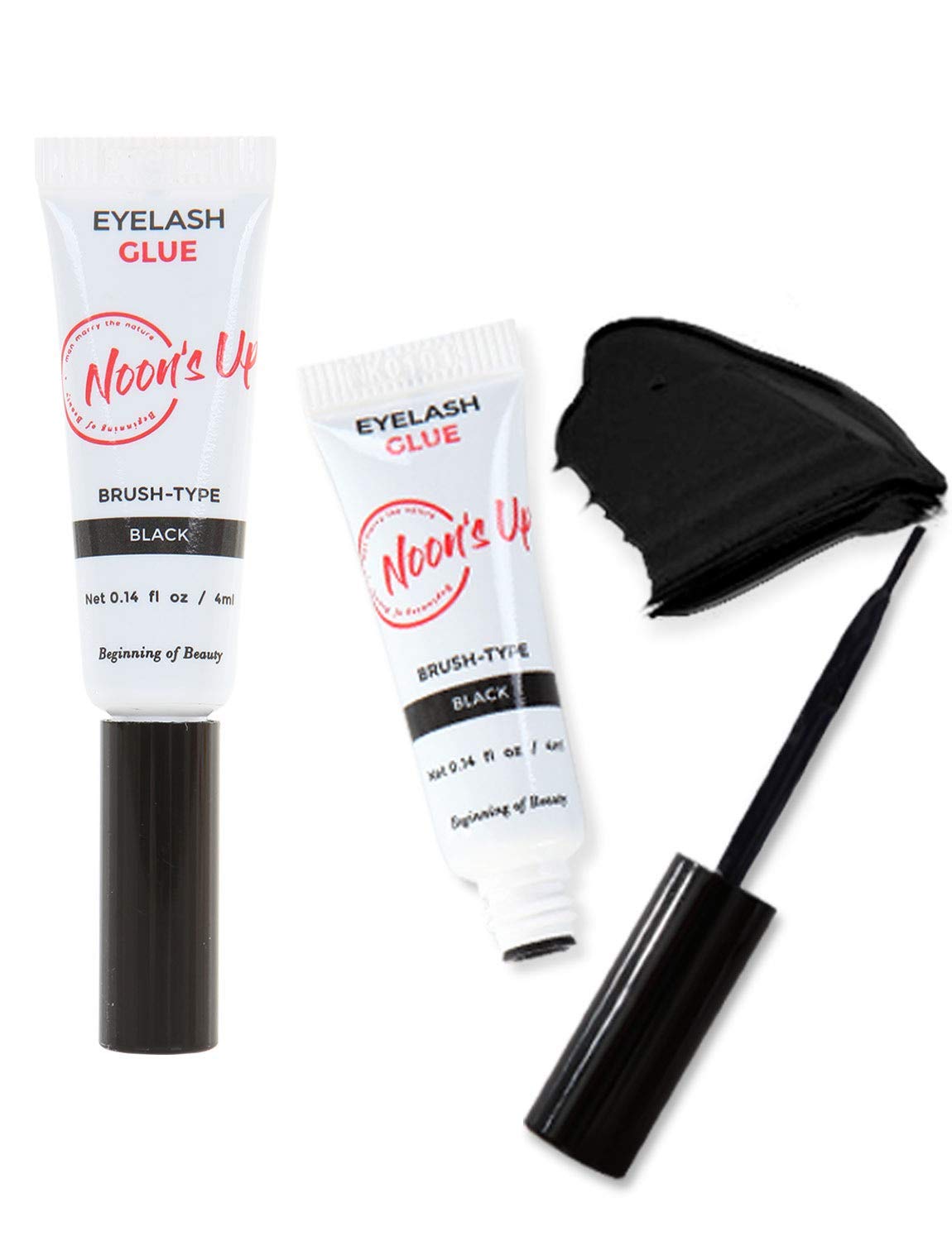 [NOON’S UP Lash Glue] Waterproof 24 Hours Long-Lasting Eyelash Glue: Eyelash glue for false lashes Super Strong Hold Lash for Sensitive Eyes 0.14oz (Black)