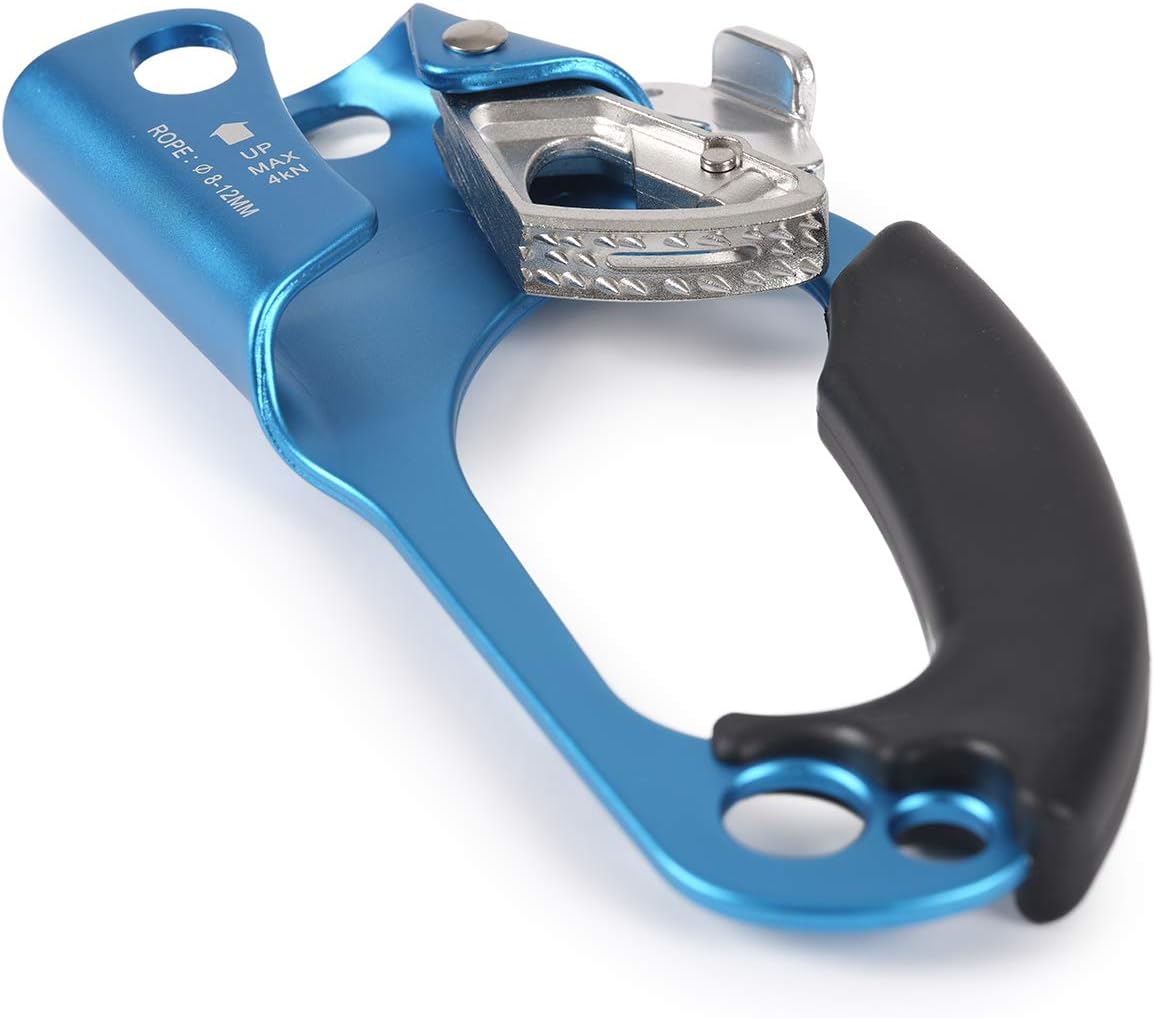 EPIC PEAK Right Hand Ascender - Strong Climbing Equipment with Ergonomic Rubber Handle and Steel Cam - Best Used with 8-12mm Rope - Sport Climber, Arborist, and Mountaineering Safety Tool with Decal : Sports & Outdoors