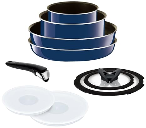 T-FAL frying pan 9-point set detachable handle Ingenio Neo Grand Bleu Premier set with a lid