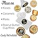 Black and Gold 90th Birthday Party Favor Chocolate Kisses Candy Stickers - 180 Stickers