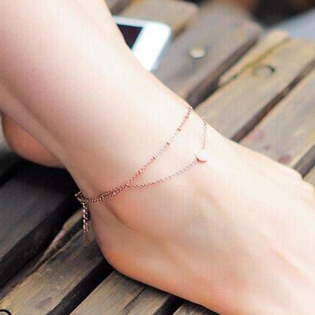 Anklets TOPUNDER Gold Plated Ankle 