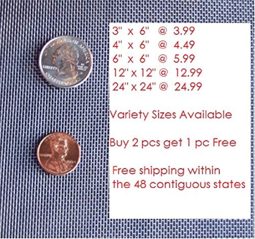 EasyShade 24 in X 24 in Piece Stainless Steel T316l Wire 20 Mesh Variety of Sizes