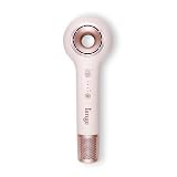 L'ANGE Hair Axia HaloRing Hair Dryer | Fast-Drying Ionic Blow Dryer for Smooth, Frizz-Free Finish | Professional High-Speed Brushless Motor with 4 Heat Settings (Off-White)