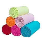 CZFZTXL Fleece Throw Blankets Lightweight Warm Soft Cozy Pet-Friendly Bulk Fleece Throw Blanket Solid for Home Bed, Sofa, Office, Gifts, Outdoor (Assorted 4, Pack of 6-50 x 60 inch)