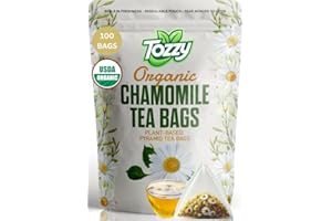 Tozzy Organic Chamomile Tea - 100 Count | Pyramid Tea Bags (Plant-Based & Eco-conscious) | Pure Ingredients