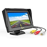 Car Rear View Backup Monitor,Esky 4.3 Inch TFT LCD Color Display Car Rear View 180 Degree Adjustable Monitor Screen for Rearv