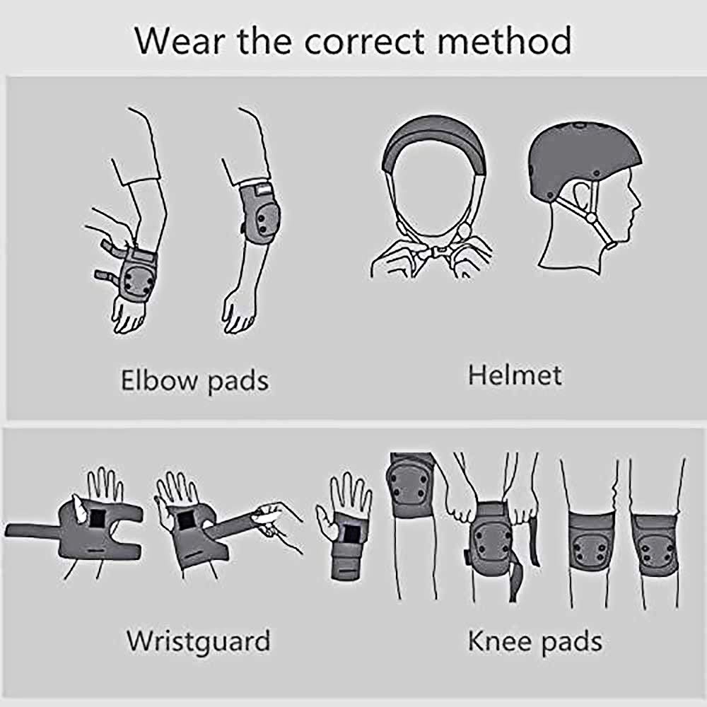 Skateboard Helmet, Bike Helmet, Protective Gear Set Knee Elbow Wrist Pads for Kids Boys Girls Toddler Youth Adults Multi-Sports Scooter Roller Skate Inline Skating Cycling Rollerblading