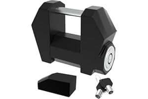 DEEAGLE Trailer Coupler Lock, Heavy Duty Trailer Hitch Lock, 1/4" Dia, 1-1/5" Span for Tow Boat RV Truck Car's Coupler with A