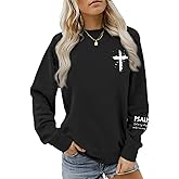 Lytiarul Women Christian Sweatshirt Psalms 91 Jesus Hoodie Religious Faith God Shirt Bible Verse Inspirational Pullover Tops