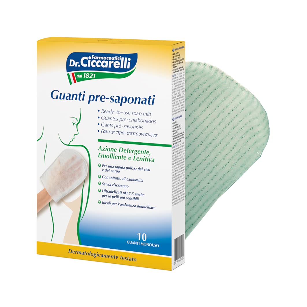 Ciccarelli Dr. Igiene Corpo Ready-to-Use Soap Mitt, 10-Piece