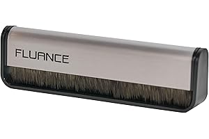 Fluance Anti-Static Carbon Fiber Record Cleaning Brush - Safely Removes Dust & Static from Vinyl Records to Preserve Sound Qu