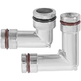 GXYWADY 1 Pair Aluminum Heater Hose Elbows Upper Lower Replacement for Chevy Pontiac Buick Oldsmobile 1995-2009 3.8L