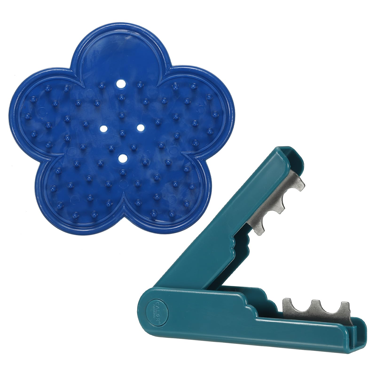 PATIKIL Rose Stem Leaf Thorn Stripper, 2Pcs/1Set Rose Thorn Stripper Remover Tool Leaf Stripping Tool for Gardening Flower Pruning, Blue