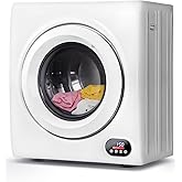 Feelfunn 2.65 Cu.Ft Portable Clothes Dryer - 1400W Clothes Dryer with Stainless Steel Tub, Front Load Tumble, LCD Touch Panel