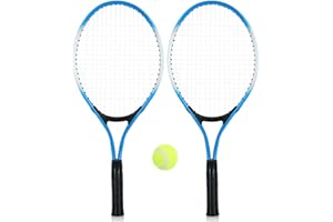 Tennis Racket,2Pcs Kids Tennis Racket String Tennis Racquets with 1 Tennis Ball and Cover Bag