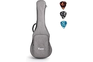 Ukulele Bag Concert Ukuleles Case 23 inch Guitarlele Gig Bag Soft Carring Case Double Strap With 3 Ukelele Picks Grey