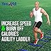 Yes4All Speed Agility Ladder Training Equipment with Carry Bag - 12 Rungs Blue