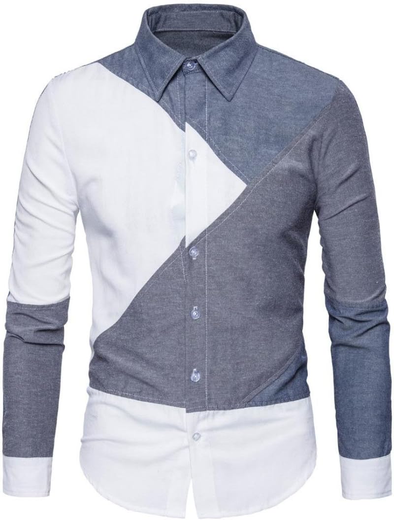 Men's Shirts Casual Long Sleeve Slim Fit Dress Shirts Formal Oxford Shirts Tops