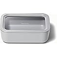 Caraway Glass Food Storage, 6.6 Cup Glass Container - Ceramic Coated Food Container - Non Toxic, Non Stick - Dishwasher, Oven, & Microwave Safe – Gray