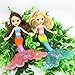 2-Piece Mermaid Doll Toy for Girls or Cake Decoration,Swim in the Water at Bath Time, the Pool, and Beach(Random Color)
