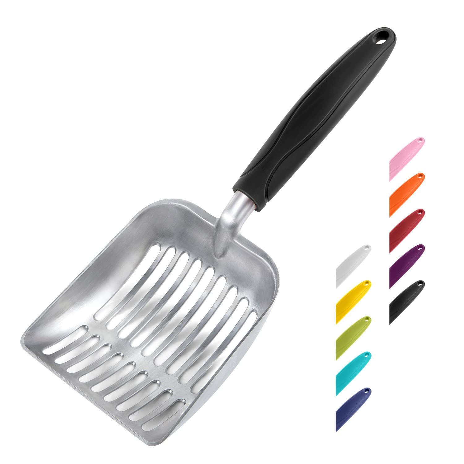 Photo 1 of WePet Cat Litter Scoop, Aluminum Alloy Sifter, Kitty Metal Scooper, Deep Shovel, Long Handle, Poop Sifting, Kitten Pooper Lifter, Durable, Heavy Duty, for Litter Box