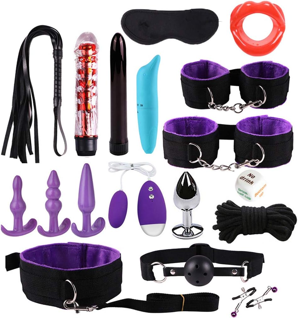 Wytinug 18pcs Âd-üllt Party Toys Bῡń-dléd Set Aná-les Plùģs Washer Wand Toys A-DS-M Rêšt-ŕáîntš Kits for Women Couples
