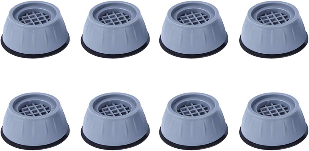 8 Pcs, Washer Dryer Anti Vibration Pads with Suction Cup Feet, Fridge Washing Machine Leveling