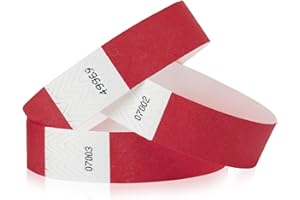 WristCo Cranberry 3/4" Tyvek Wristbands - 500 Pack Paper Wristbands For Events