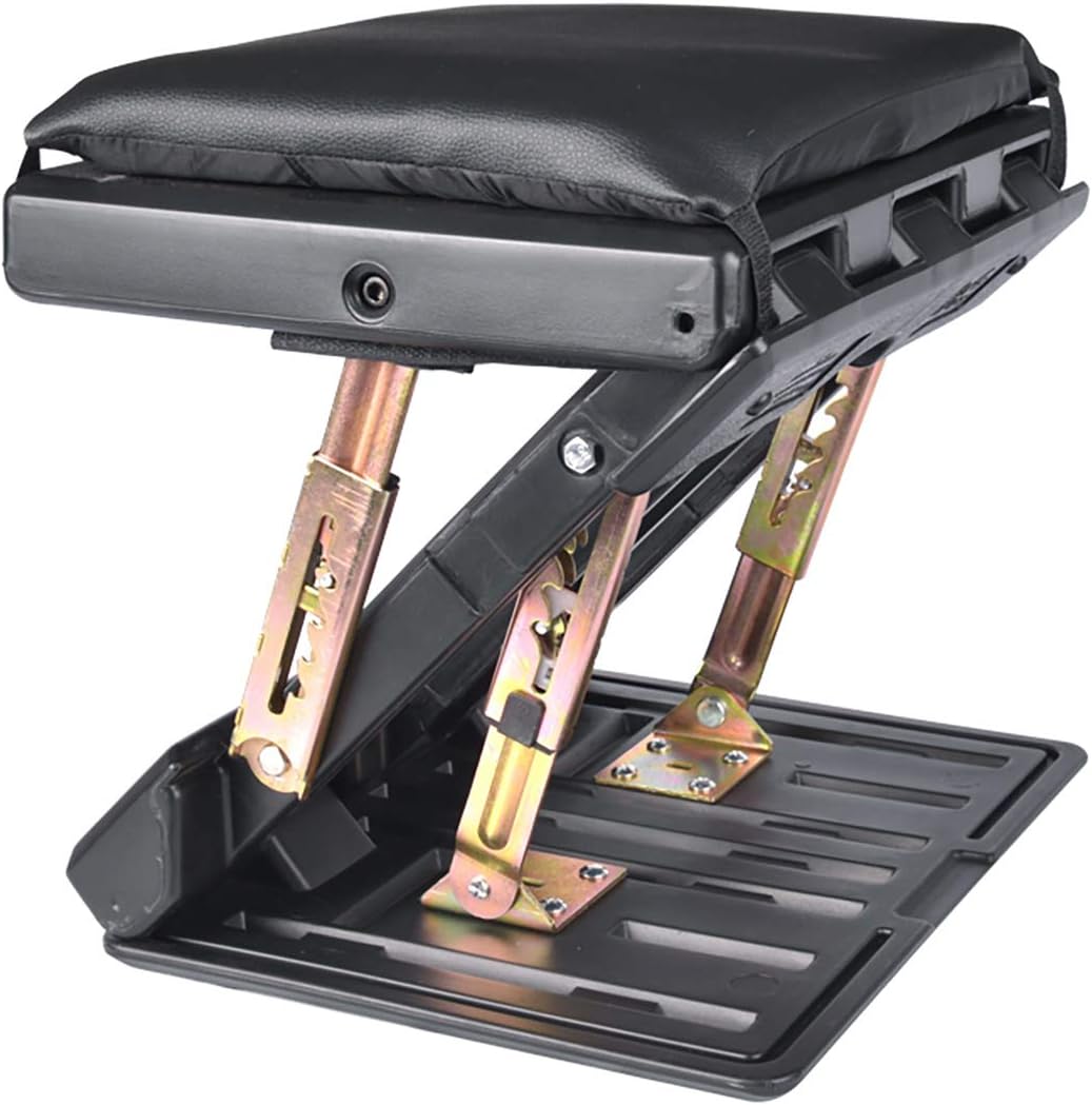 Adjustable Footrest with Removable Soft Foot Rest Pad Max-Load 120Lbs with Massaging Beads 4-Level Height Adjustment for Car, Under Desk, Home, Train : Office Products