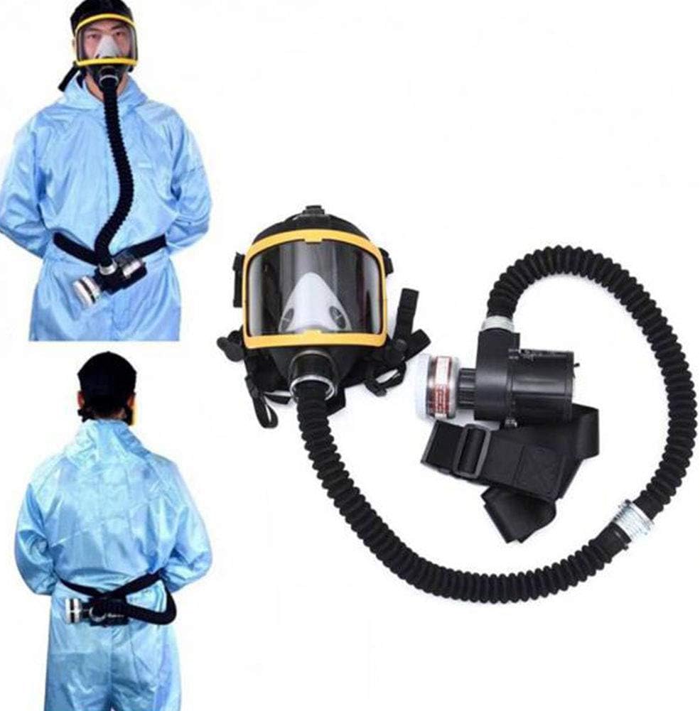 Head Mask Full Face Single Canister Electric Ventilative Biochemical Gas Mask Reusable widely Used in Paints, Chemicals, Polishes, Pesticide Sprays, Chemical Experiments, fire Emergency