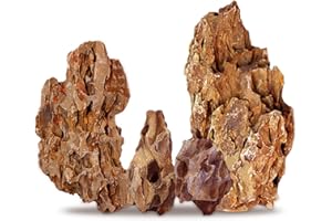 ZYYRT Natural Dragon Stones Aquarium Rocks 4.4lb Aquascaping Decoration Stone Rock Mixed Sizes for Micro Landscape Fish Tank Decor