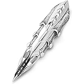 PiercingJ Men's Knuckle Joint Full Finger Double Ring Punk Rock Gothic Hinged Activity Rings Halloween Cosplay Costume Accessories Jewelry