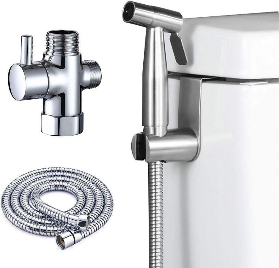 Atalawa Bidet Sprayer For Toilet Handheld Shattaf Bidet Spray For Toilet Stainless Steel Cloth Diaper Sprayer Kit Adjustable Water Pressure Bidet Attachment For Washing Amazon Com